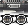 Set 2 proiectoare ceata cu DRL (Angel Eyes) 3 functii, fi90mm, Dacia, Renault, Jeep, Dodge, Chrysler, BK69122