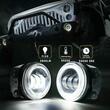 Set 2 proiectoare ceata cu DRL (Angel Eyes) 3 functii, fi90mm, Dacia, Renault, Jeep, Dodge, Chrysler, BK69122