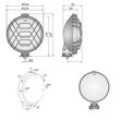 Set Proiectoare, fi160 faza lunga, cu grila, HO1.4616 Wesem , HO1.00701x2