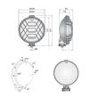 Set Proiectoare fi160, faza lunga, cu grila, sticla galbena HO1.06916 Wesem 