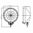 Proiector rotund fi184, faza lunga, cu aparatoare Sirius NS-2100 Car+