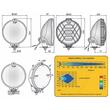 Proiector fi183, LED Ring, Angel Eyes, sticla albastra 12V HOS2.38810 Wesem