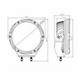 Proiector rotund fi90, faza lunga cu pozitie, stroboscopic cu functie de girofar L3426 Truckled