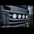 Proiector faza lunga fi220, cu LED, cu pozitie si aparatoare,  LC25, striat, Silver Edition, FERVOR 220 LUM1. 50850 Wesem, 2400lm, 27w, 12-24v, camioane, tir, offroad, 4x4