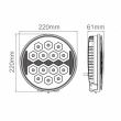 Proiector rotund fi220 faza lunga cu pozitie, LED, Batman L3414 Truckled
