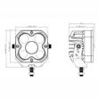 Proiector lucru auto 81x81, LED, cu lentile convexe, 12-24V, 29W, 2700lm, spot, L0183 TruckLed