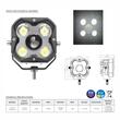 Proiector lucru auto 81x81, LED, cu lentile convexe, 12-24V, 29W, 2700lm, spot, L0183 TruckLed