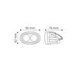 Proiector lucru motostivuitor 96x62, 2 LED-uri, 10-30V, 8W, 800lm, TT.13111S 
