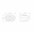 Proiector lucru 97x63, 2 LED-uri, 10-30V, 10W, 900lm, TT.1010C