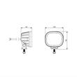 Proiector lucru 100x85, LED, 12-24V, 10W, 1200lm, 5600K, cablu 1.5m, LRD3072 Horpol