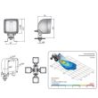 Proiector lucru 100x100, sticla clara, prindere tip omega, LKR5 46510 Wesem