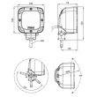 Proiector lucru 100x100, LED, 12-55V, 1300lm, pentru barci, FT-036 B Fristom