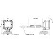 Proiector lucru 100x100, LED, 1300lm, cu magnet, FT-036MAG M78 Fristom