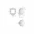 Proiector lucru 100x100, LED, aluminiu, 2800lm, 38W, Spot, rama albastra, FT-036 LED ALU 2800 Fristom