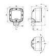 Proiector lucru 100x100, LED, aluminiu, 4100lm, 38W, Spot, rama rosie, FT-361 Fristom