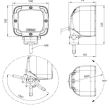 Proiector lucru 100x100, LED, 12-36V, 650lm, FT-063 LED Fristom