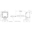Proiector lucru 100x100, LED, 650lm, magnet, cablu 8m, FT-063LED + MAG M78 Fristom