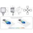 Proiector lucru 100x100, LED, 1500lm, 24W, 1F.47400 Wesem