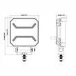 Proiector lucru 101x101, LED, cu pozitie galbena tip STRIPE, combo, 15W, 12-24V, 1500m, L0185 TruckLed