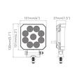 Proiector lucru 101x101, LED, 12-24V, 20W, 1133lm, L0177 TruckLed