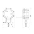 Proiector lucru 105x105, LED, 12-24V, 23W, 1800lm, slim, LRD2983 Horpol