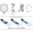 Proiector lucru 105x105, LED, 12-24V, 22W, 1600lm, 50°, CRK2C.54910 blister Wesem
