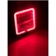 Proiector lucru 106x106, LED, cu 2 functii, cu Angel Eyes, 9-30V, 126W, margine rosie, 92854 TruckLight