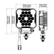 Proiector lucru 102x102, cu Led, 12-24V, 26W, 2800lm cu mufa DT L0173 TruckLed