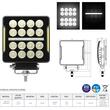 Proiector lucru 108x108x40, 16+9LED cu pozitie tip STRIPE, 20W, 12-24V, 1300lm, 60 grade Flood, L0181