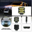 Proiector lucru, 110x110 x38mm, LED, 10-36V/48W, 3000lm, tip spot cu stroboscopic, AWL79, 04423 Amio