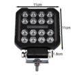 Proiector lucru 110x110, 19 LED-uri, 12-24V, 48W, 4800lm, cu 3 functii, cu functie stroboscopica, Breckner Germany PV94