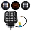 Proiector lucru 110x110, 19 LED-uri, 12-24V, 48W, 4800lm, cu 3 functii, cu functie stroboscopica, Breckner Germany PV94