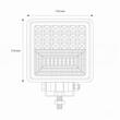 Proiector lucru 110x110, 2 functii, LED, 9-30V, 45W, 3360lm, Combo cu Angel Eyes AWL12, 02426 Amio