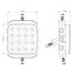 Proiector lucru 110x110, LED, 9-30V, 3300lm, 3 prinderi, L0151  TruckLed