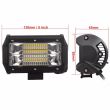 Proiector lucru 130x80, LED, 2 randuri, 9-30V / 72W, 3600lm, flood, 5"24x72wFog