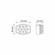Proiector lucru 120x80, 10 LED-uri, 9-30V, 30W, 2400lm, KT TT.13230