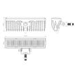 Proiector lucru 154x38, LED, 10-30V / 18W, 1500lm, combo, L0150