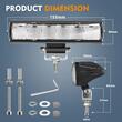 Proiector lucru 154x38, LED, 10-30V / 18W, 1500lm, combo, L0150