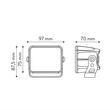 Proiector lucru 97x75, LED, 2 in 1, faza lunga si functie stroboscopica, 10-30V, 40W, 3600lm, conector DT cu 4PIN Duo Black TT.11220S