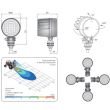Proiector lucru fi66, LED, 800lm, 12W, CRC4A. 51100 Wesem