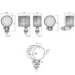 Proiector lucru fi 66, LED, 12-24V, 12W, 1300lm, lumina difuza, flood, CRC4E. 59300.02 Wesem