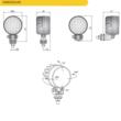 Proiector lucru fi 66 cu Led-uri, 12-24V, 20W, 2000lm, CRC4F. 59400.02 Wesem