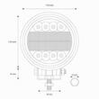 Proiector lucru fi115, LED, 9-36V / 42W, 3360lm, Combo si AngelEye AWL14 02428 Amio