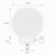 Proiector lucru fi115, LED, 9-36V / 27W, 2160lm, flood, AWL06 02420 Amio