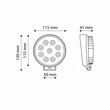 Proiector lucru fi115, LED, 10-30V, 27W, 2150lm, flood, TT.13216