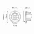 Proiector lucru fi115, LED, 10-30V, 42W, 3000lm, flood, TT.13242
