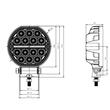 Proiector lucru fi116x45, 14+9LED cu pozitie tip STRIPE, 18W, 12-24V, 1300lm, 60 grade Flood, L0182