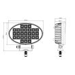 Proiector lucru 143x91 cu Led, 12-24v, 2500lm, cu intrerupator TruckLed L0170