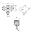 Proiector lucru fi176, LED, 12/24V, 3000lm, CRV1A.49501 Wesem