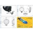Proiector lucru fi190, cu intrerupator, PL F190 520. 44310 Wesem